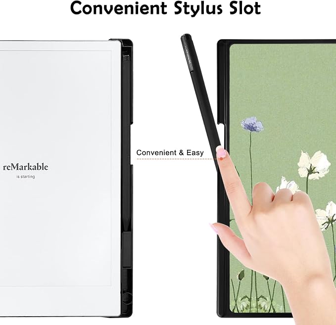 Case for Remarkable 2 Paper Tablet 10.3 2020 ReleasedLightweight and Hard Back Shell Protective Book Folio Cover with Built-in Pen HolderComes with Remarkable 2 Pen Tips.