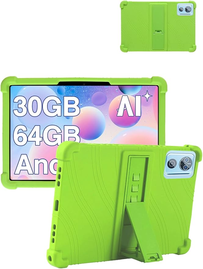 for DEERTiME E15 10 inch Android 15 Tablets Protective caseShockproof Lightweight Silicone Protective Cover with StandChild-Friendly ProtectionEasy to Clean DesignBlack