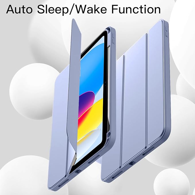 ProElite Smart Case for iPad (A16) 11th/10th Generation (2025/2022) Auto Sleep/Wake Cover Left Side Pencil Holder Soft Flexible Case Recoil Series - Black