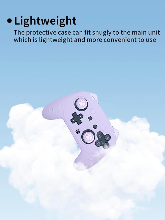 Case for Nintendo Switch 2 Pro ControllerUYRUREL Premium Sillence MaterialShock-Absorbing and Anti Drop Protection Soft Shellwith Stickers and Thumb GripsBlack.