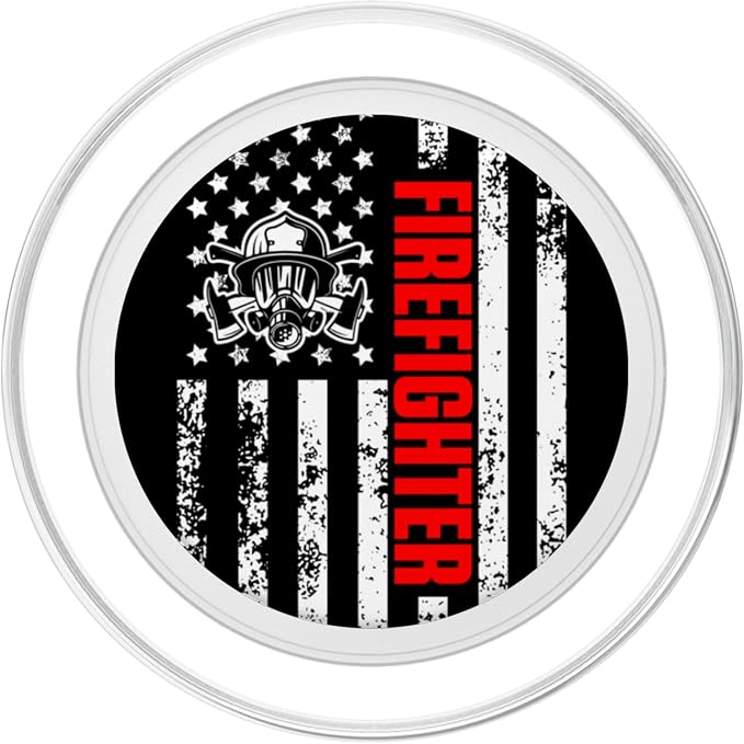 US American Flag Rescue Costume of Patriotic Firefighter PopSockets Standard PopGrip