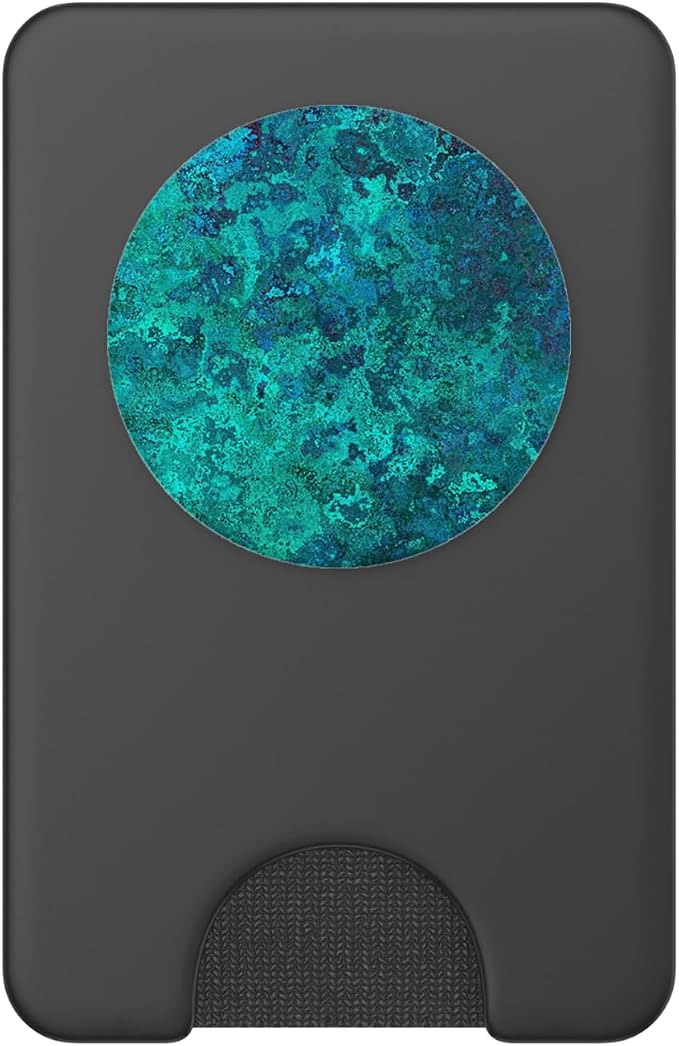 Teal Green Blue Turquoise Abstract Art PopSockets Adhesive PopGrip