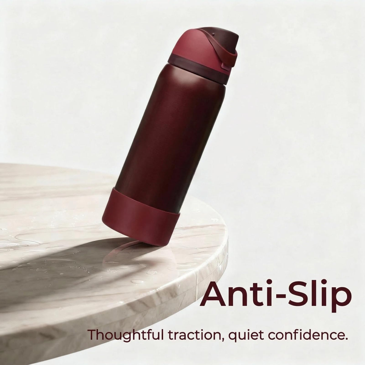 2PCS Protective Silicone Boots for Black Cherry Owala 24oz 32oz, Anti-Slip Sleeve Cover for Owala FreeSip Water Bottles Accessories Enhances Stability & Prevents Scratches(32oz,Black Cherry)
