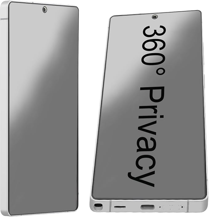 2 Pack 360 Degree Privacy Matte Screen Protector for Samsung Galaxy S24 Ultra Anti-spy Anti glare Tempered Glass Flim 6.8 inch