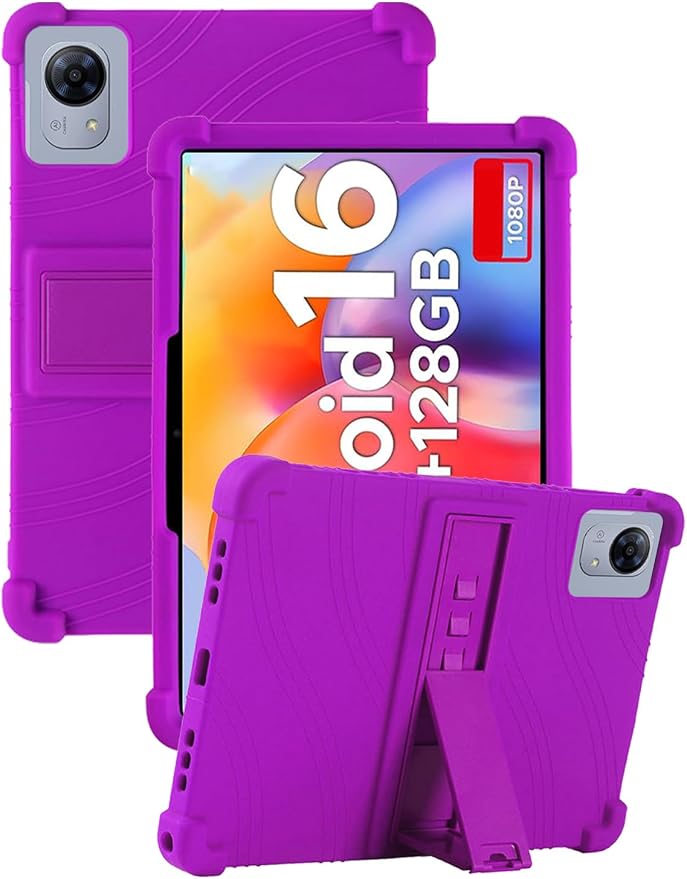 Case for POCKAM P11 Pro Android 16 Tablet 11 Inch (Black) | Soft Silicone Kids Friendly Protective Cover with Adjustable Stand Drop-Proof
