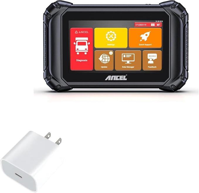 BoxWave Charger Compatible with Ancel V5HD (7 in) - PD GAN miniCube (30W) 30W Tiny PD GAN Type-C Wall Charger - Winter White