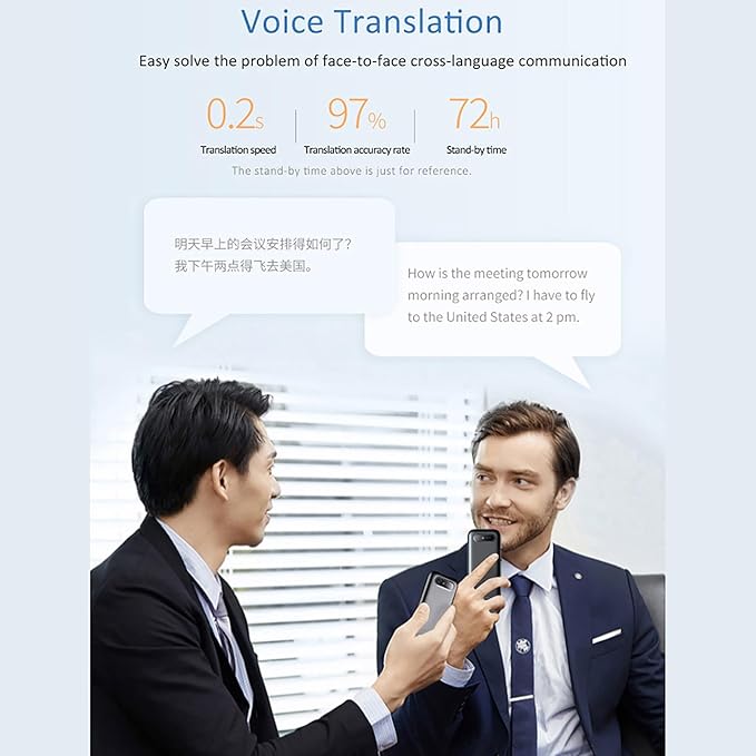 Portable Language Translator Device, 138 Languages Online, 17 Languages Offline, Voice Video Recording, Unit Conversion - Multilingual Communication, Photo Translation, Ideal for