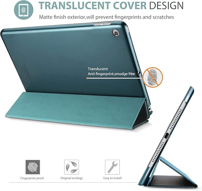 ProCase iPad 10.2 Case 2021 9th Gen/ 2020 8th Gen/ 2019 7th Gen Case with Tempered Glass Screen Protector Slim Stand Hard Shell Protective Smart Cover for 10.2” iPad 9th/8th/7th Generation -Black