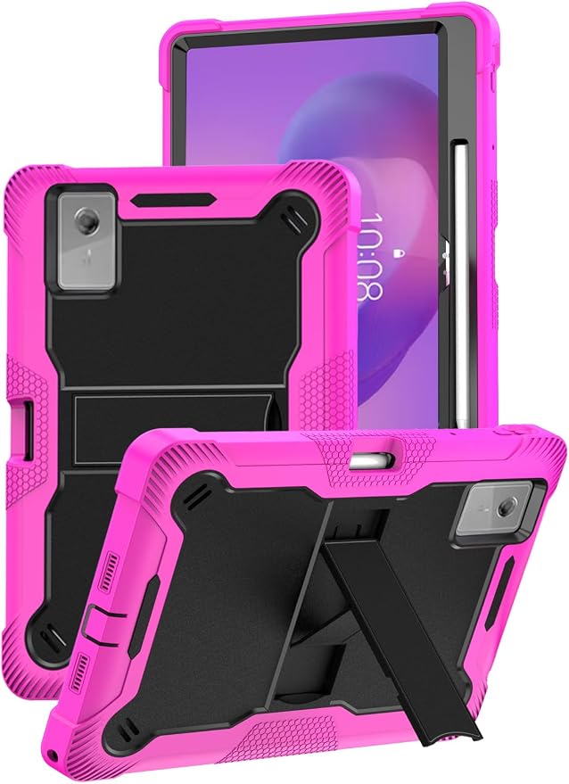 for Lenovo Idea Tab Plus/Tab K12（12.1 Inch） Android Tablet Protective caseShockproof Lightweight Silicone Protective Cover with StandChild-Friendly ProtectionEasy to Clean DesignBlack