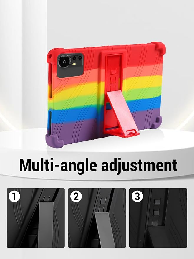 for Bnegynng CP31M 10 inch Tablet Protective case Shockproof Lightweight Silicone Protective Cover with Stand Child-Friendly Protection Easy to Clean DesignBlack