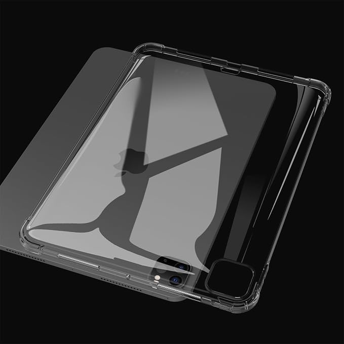 Dteck for iPad Pro 13-Inch (M4/M5) Clear TPU Case 2024/2025 Release Durable Soft Silicone Back Cover Slim Fit Lightweight Anti Scratch Ultra Thin Protective Tablet Basic Case Shell (Transparent)