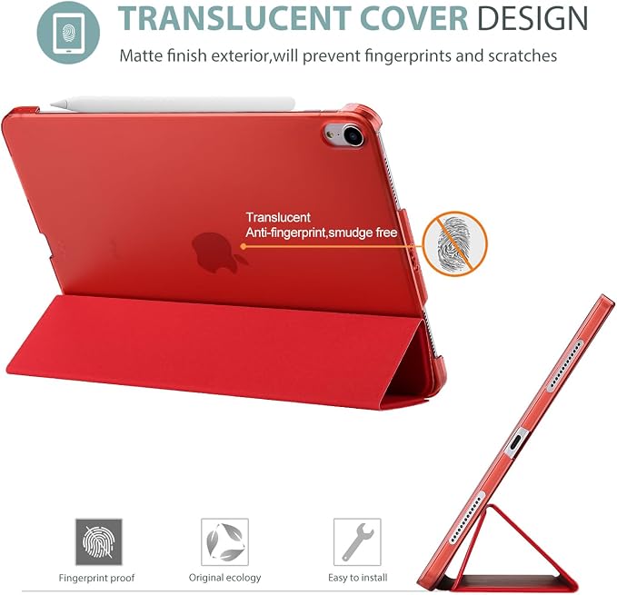 ProCase Smart Case for iPad Air 11-inch M4/M3/M2 &amp Air 10.9 5th/4th Gen | Hard Back Cover with Auto Sleep/Wake Slim Lightweight Case for iPad Air 11 2026/25/24 &amp 10.9 2022/2020-Aqua