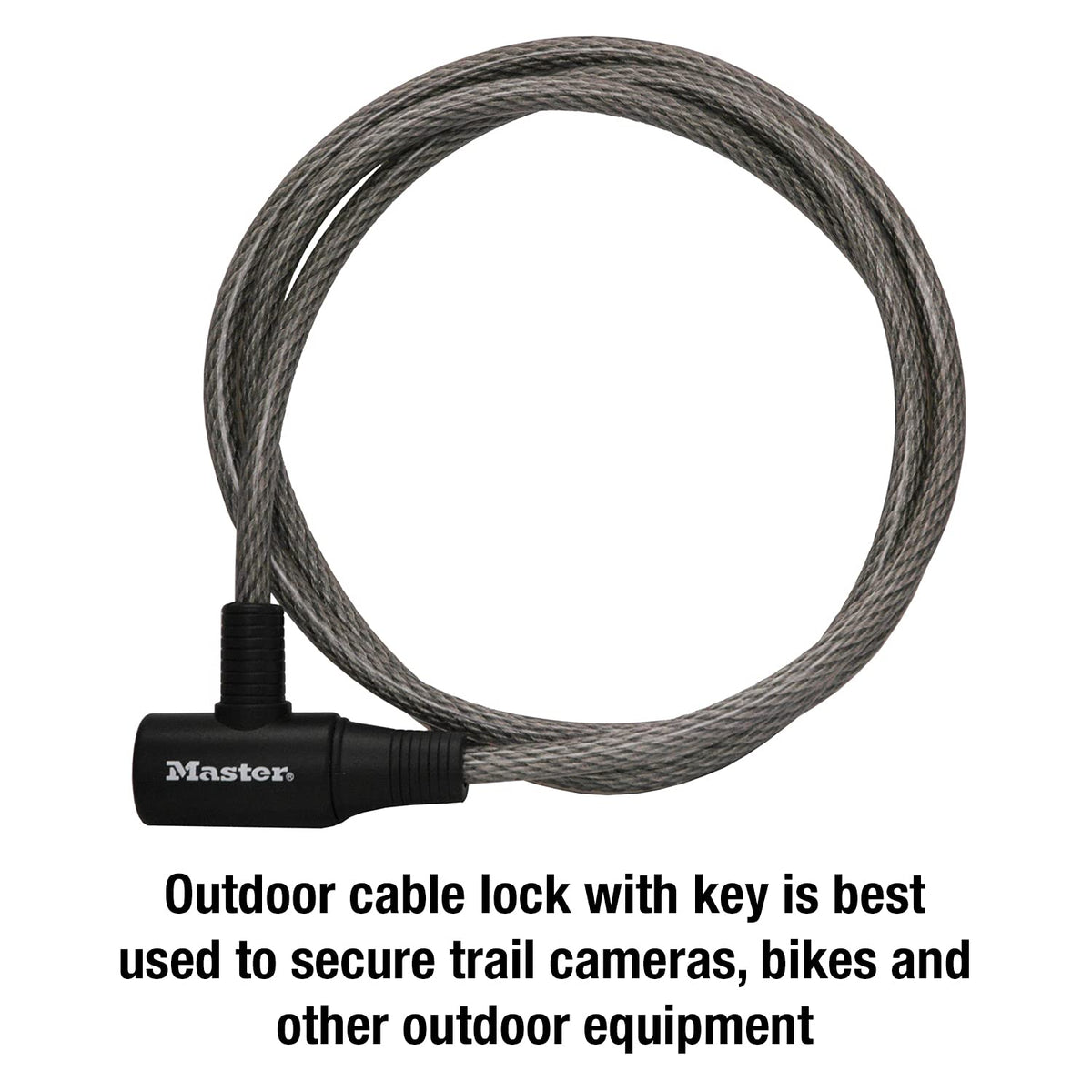 Master Lock Bike Cable Lock, Keyed Bike Lock, 6 ft. Long, 8154DPF