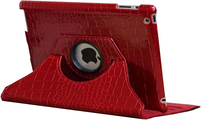 Case for iPad 9.7 2018/2017 Rotating Stand Smart Magnetic Auto Wake Up/Sleep Cover for A1893 A1954 A1822 A1823 MP2G2LL/A MP2J2LL/A MPGT2LL/A MPGW2LL/A MP2F2LL/A MP2H2LL/A (Crocodile)