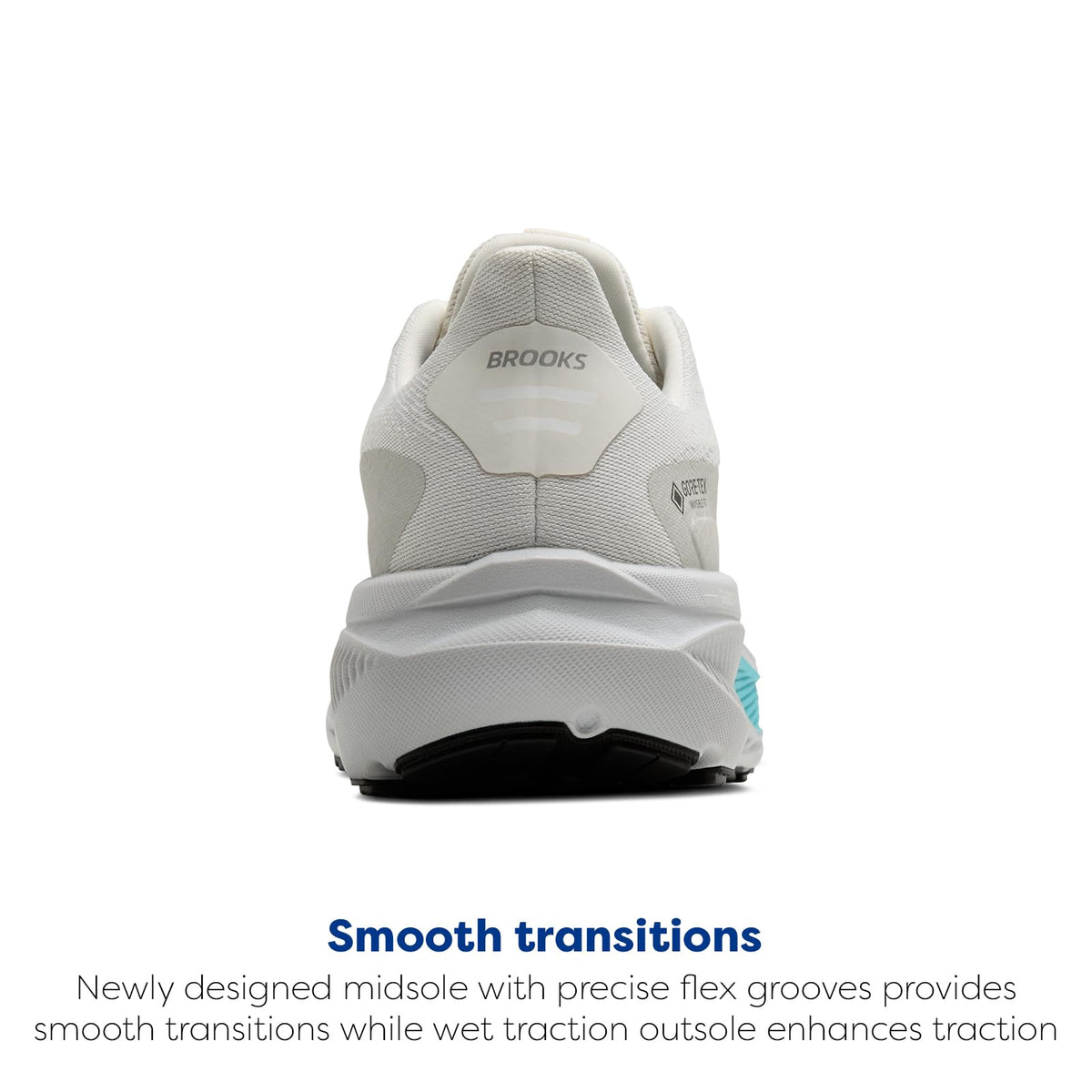 Brooks Women’s Ghost 17 GTX Waterproof Supportive Running & Walking Shoe - Coconut/Oyster/Blue - 6 Medium
