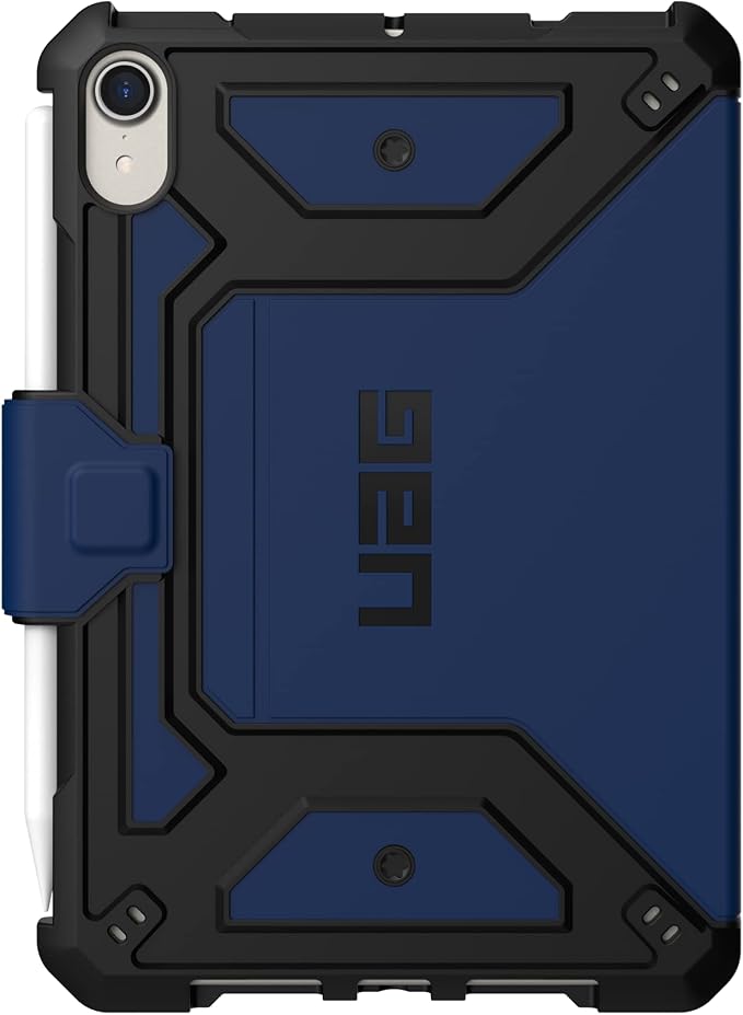 URBAN ARMOR GEAR UAG Designed for iPad mini Case (6th Gen 2021) Rugged Smooth Exterior Material Heavy Duty Multi-Angle Viewing Folio Stand with Pencil Holder Metropolis SE Protective Cover Black