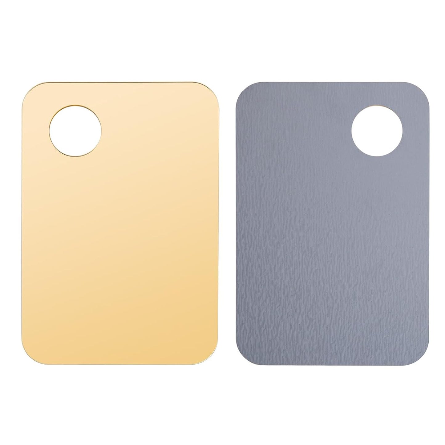 1 Pc Acrylic Cosmetic Makeup Palette Tray Foundation Spatula Makeup Mixing Palette Apply for Foundation Eye Shadow Lipsticks Nail Art Beauty Salon (Yellow)