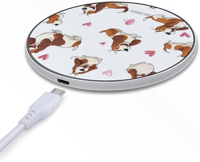 Basset Hound Wireless Charger Portable Charging Pad | LightweightAll Smartphone