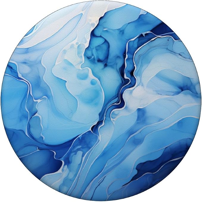 Blue Ice Agate Stone Gemologist Chalcedony Gemstone PopSockets PopGrip for MagSafe