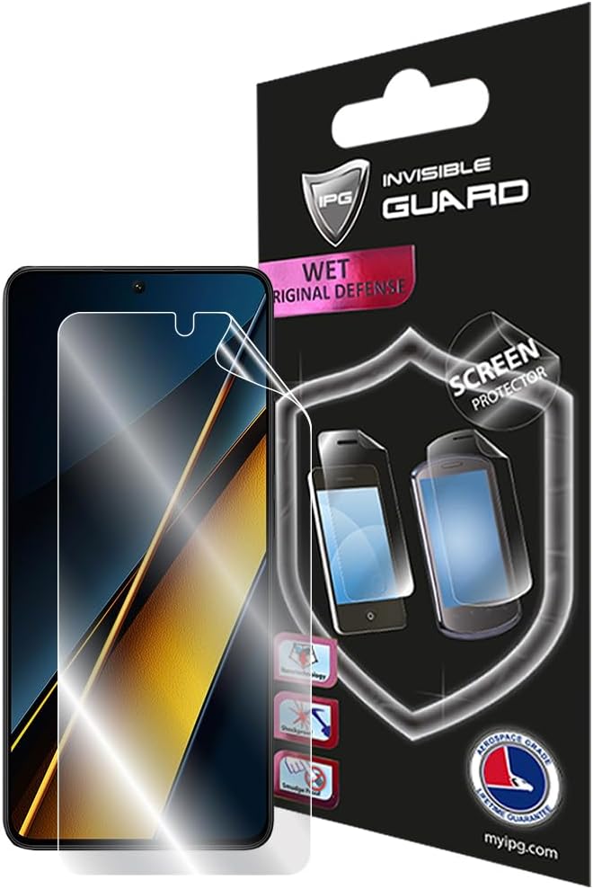 IPG for Xiaomi POCO X6 Pro SCREEN Protector Hydrogel Invisible Touch Screen Sensitive Ultra HD Clear Film Anti Scratch Skin Guard - Smooth/Self-Healing/Bubble -Free Screen