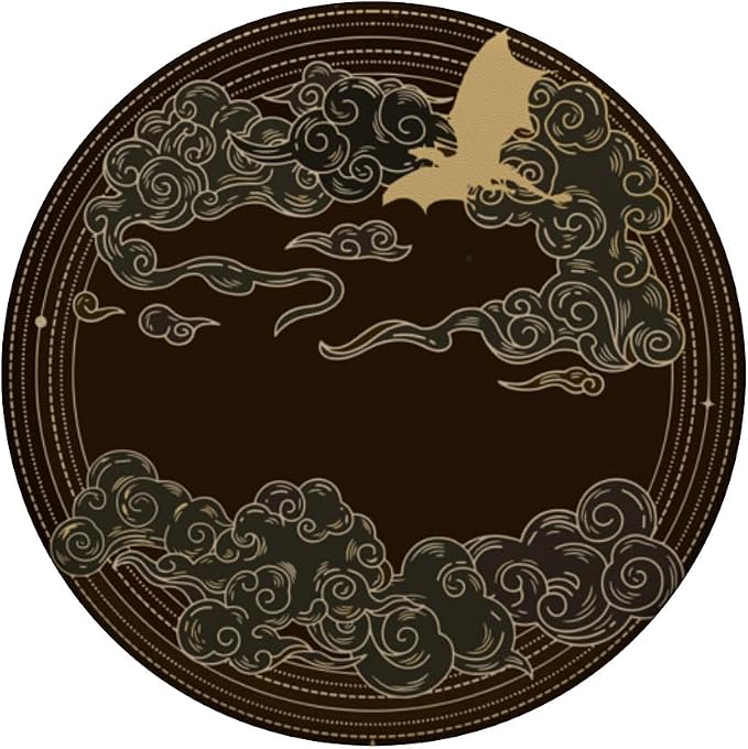 Black Dragon Cloud Circle Fantasy Mythic Emblem Pattern PopSockets PopGrip for MagSafe