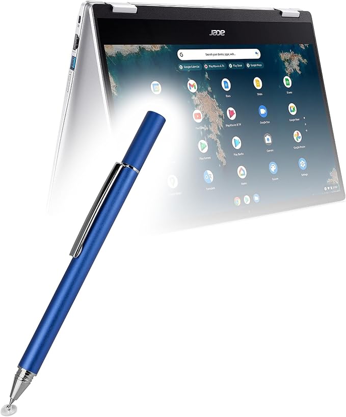 BoxWave Stylus Pen Compatible with Acer Chromebook Spin 314 (CP314-1HN) - FineTouch Capacitive Stylus Super Precise Stylus Pen - Lunar Blue