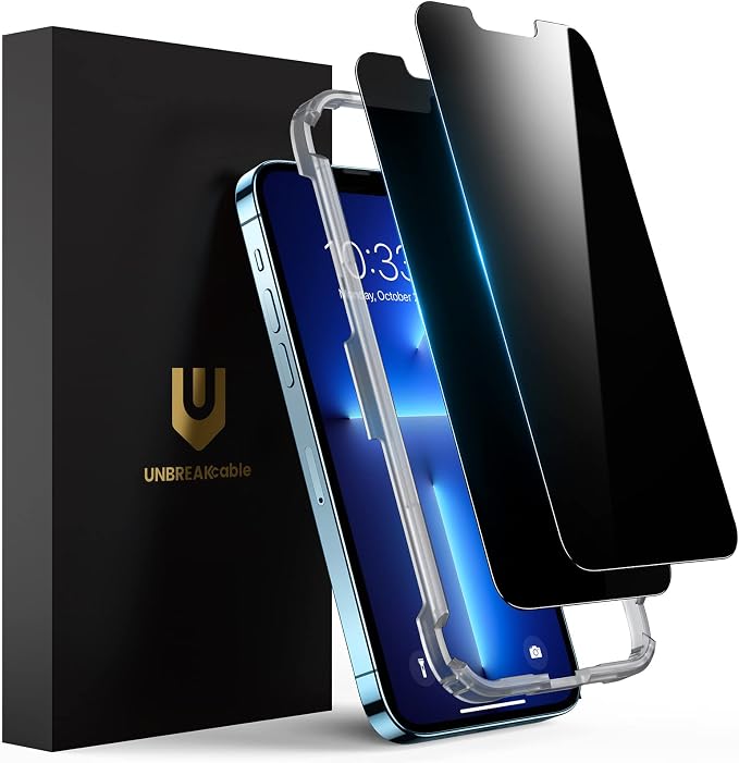 UNBREAKcable 2 Pack Privacy Screen Protector for iPhone 11 Pro Max/Xs Max Shatterproof Tempered Glass [True 28°Anti Spy] [9H Hardness] [Easy Installation] Protector for Apple 6.5