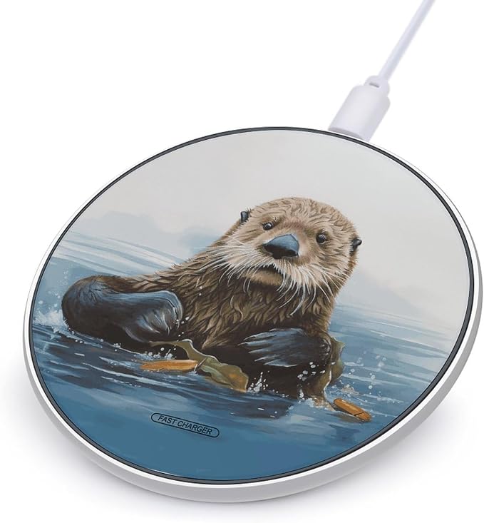 Sea Otter Wireless Charger Magnetic Phone Induction Charger 10w Fast Wireless Charging Station Compatible with iPhone 17 16 15 14 13 12 Pro Max Samsung Galaxy S25 S24 S23