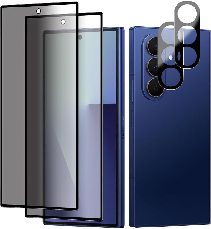 Privacy Screen Protector for Google Pixel 10 Lens Protector | [2+2] 9H Hardness Tempered Glass Protective Film + Camera Lens Protector [Full Coverage] [Anti-Spy] [Scratch-Resistant]