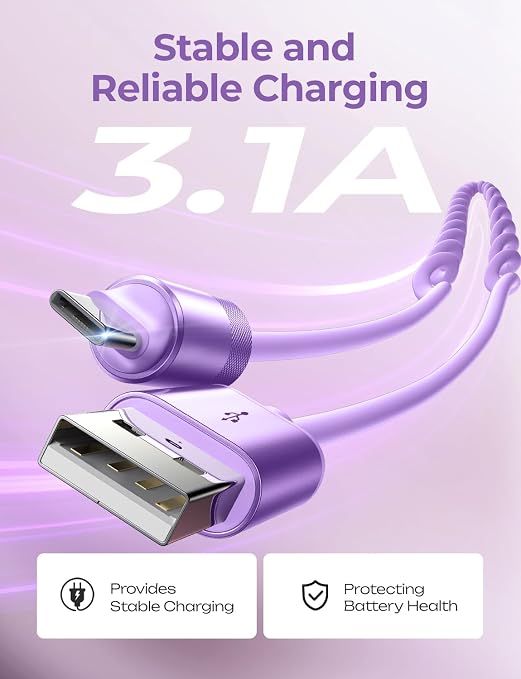 LISEN Chubby Cable Coiled Cable 2 Pack Car Play Cord | for Android Auto Short USB A to USB C Cable for iPhone 17/16/15 Samsung Galaxy S25/S24 A15/A14 Google Pixel 9/8 Blue 4FT