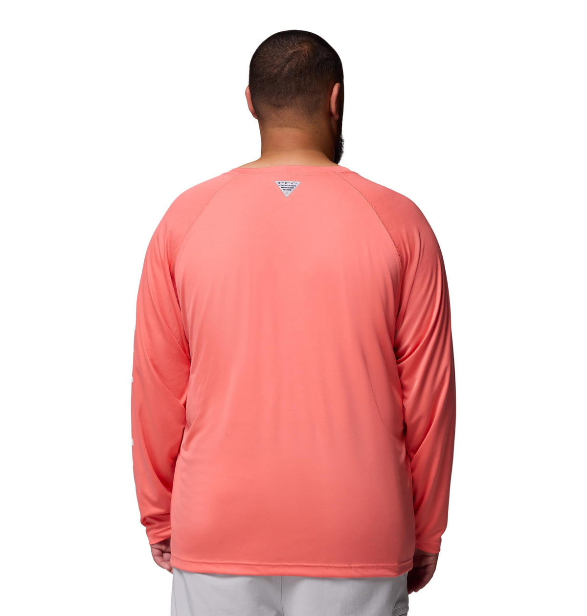 Columbia Men's PFG Terminal Tackle Long Sleeve Fishing Shirt, Melonade/White Logo, 4X Tall