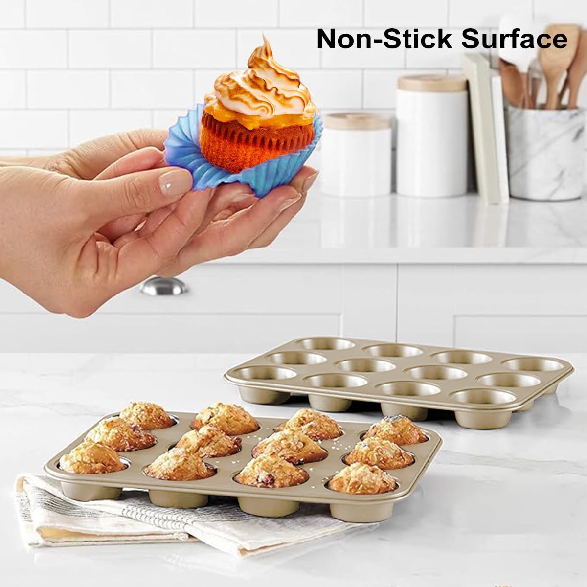 2er-Set Muffinblech 12 Mulden – antihaftbeschichtet & hitzebeständig