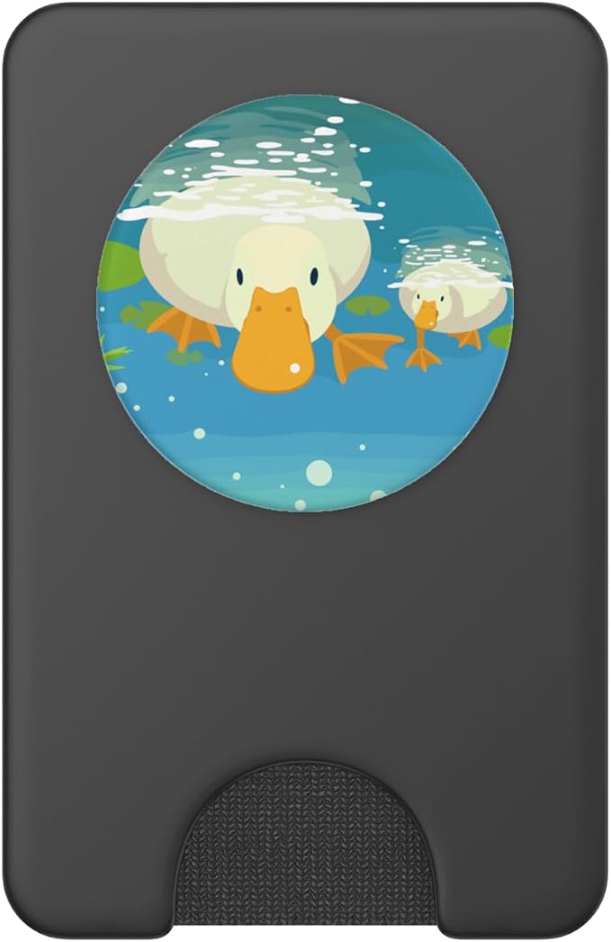 Blue Duck Pond Cartoon PopSockets Adhesive PopGrip