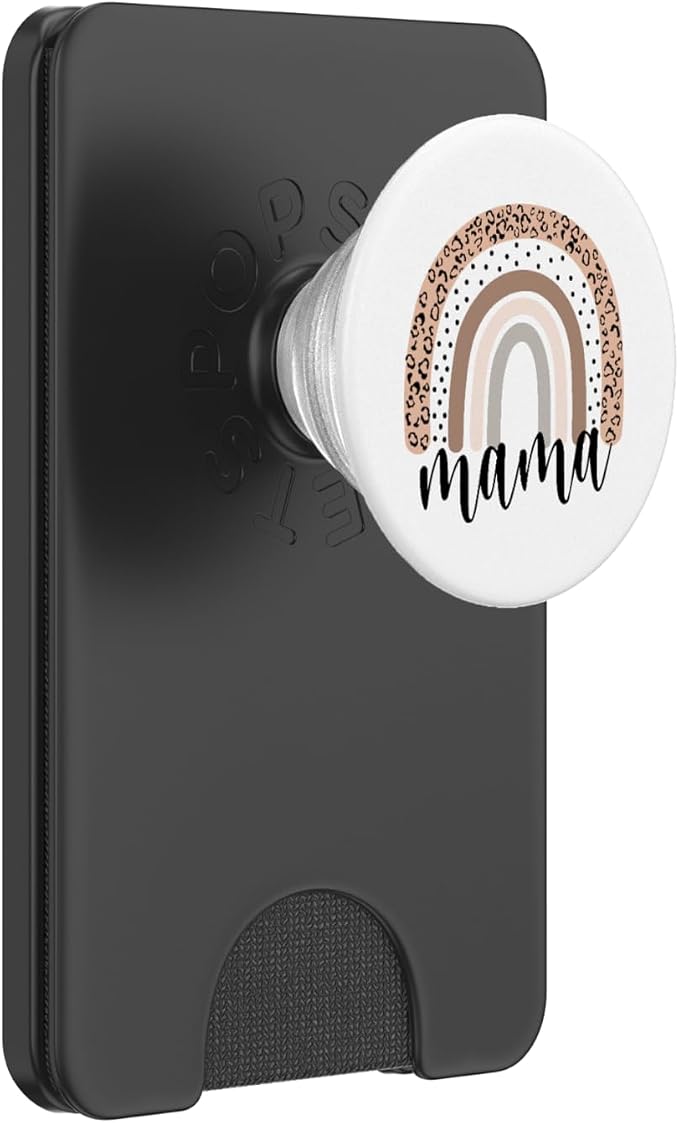 Mama Leopard Rainbow Cheetah Print Mommy Mothers Day PopSockets Adhesive PopGrip