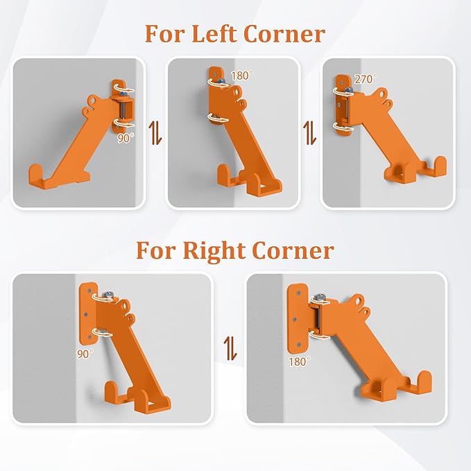 Chainsaw Hanger, 3-in-1 Chainsaw Wall Mount Adjustable Screws for Variety Wall Corner, Garage Organization Garage Storage Shed Organizer Mounted Universal Fit for stihl, Husqvarna, Echo Saws, 1 Pack