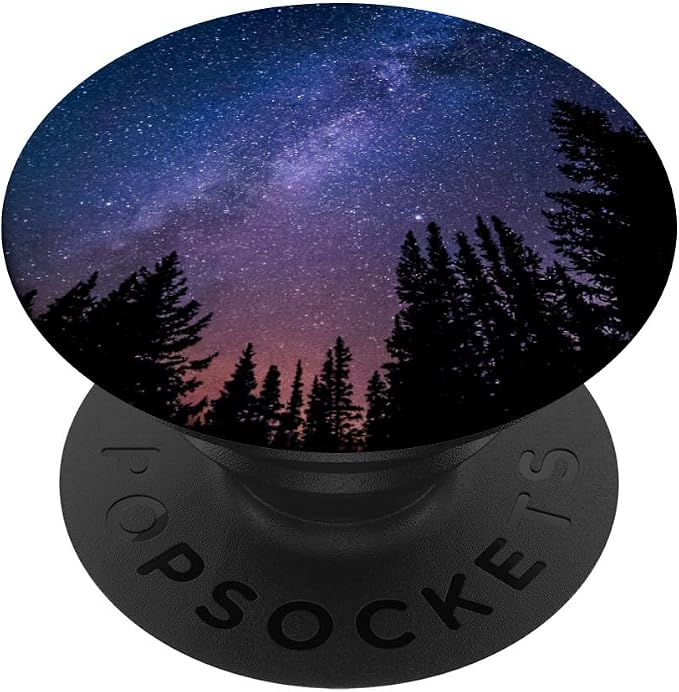 Starry Night Forest Milky Way PopSockets Adhesive PopGrip
