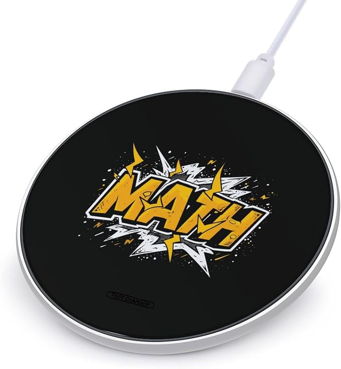 Funny Math Teacher Wireless Charger SlimWireless Charging Pad Anti-Slip Charger Mat for Men Women