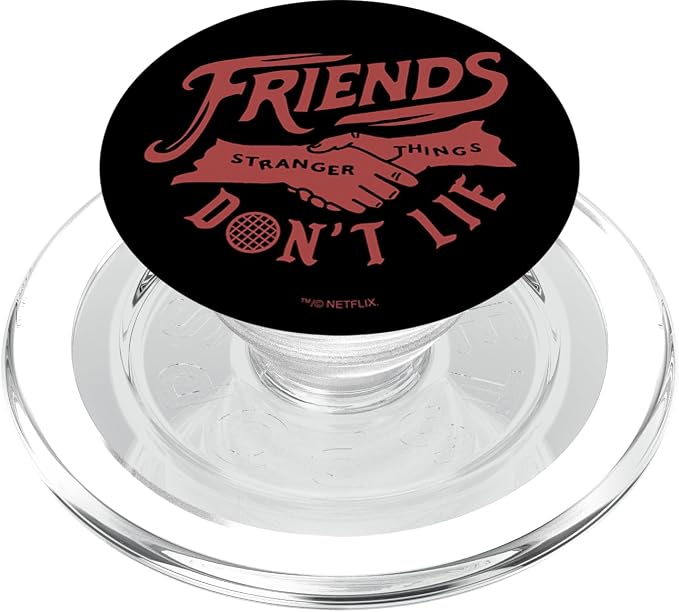 Stranger Things Friends Don't Lie Text Handshake PopSockets Standard PopGrip