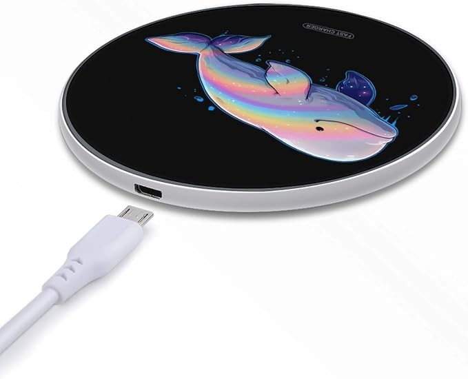 Rainbow Beluga Wireless Charger Portable Charging Pad | LightweightAll Smartphone
