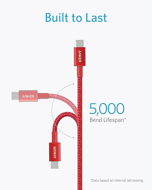 Anker USB C to USB C Cable 100W Fast Charging Cable (2-Pack 10 ft Black) | For iPhone 17 Series MacBook Pro 2020 Pixel and More (Not for Video Output)