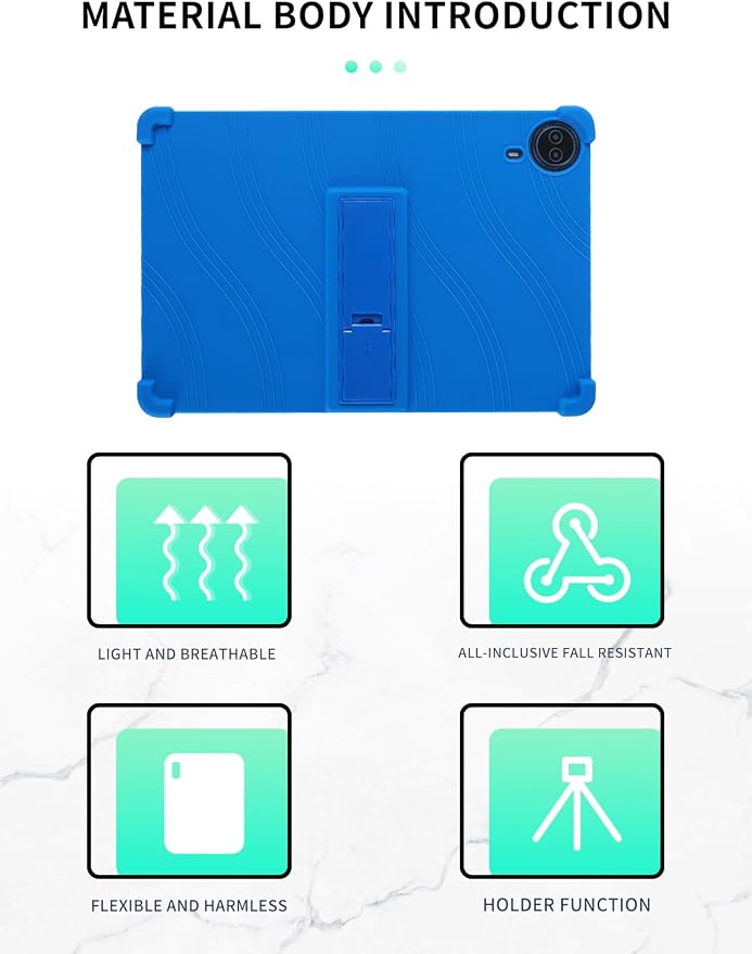 Case for Urao G140L Tablet 14 inch Android 15 TabletWUNIAK Shock Proof Lightweight Stand Rubber Shell Protective CoverKids Friendly Soft Silicone Adjustable Stand CoverBlack