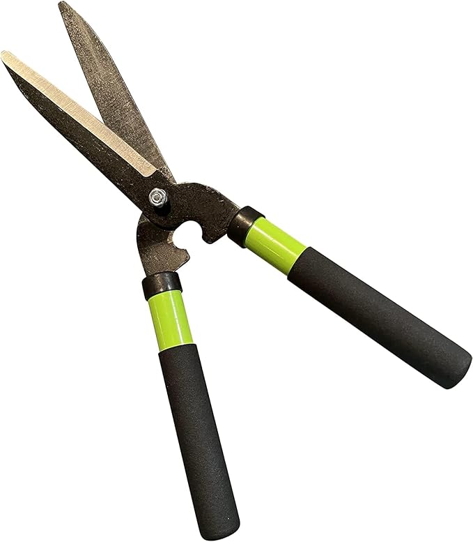 GARDEN GURU Hedge Shears Clippers for Trimming & Shaping Borders, Boxwood, Decorative Shrubs, Bushes, Grass – 15 inch High Carbon Steel Gardening Hedge Clippers & Shears with Comfort Grip Handles
