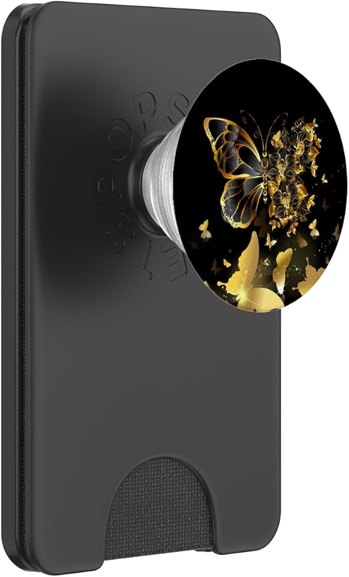 Butterfly Ladies Butterfly Decoration Golden Butterfly PopSockets Adhesive PopGrip