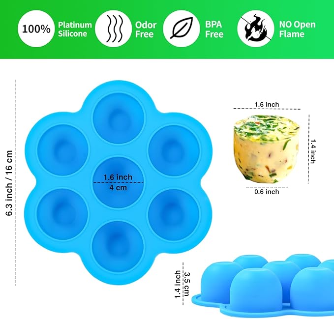 GOKCEN's Silicone Egg Bite Molds 12 Cups Silicone Muffin Pans for Baking