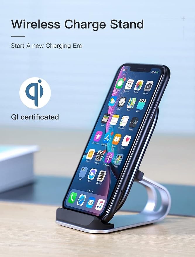 Metal Stand Qi Wireless Charger 15W for Doogee S89 S90 S95 S96 S97 S98 Pro S88 Plus Ulefone Armor 14 13 11 11T 10 9Blackview BV9700 BV9800 BV9900 Pro