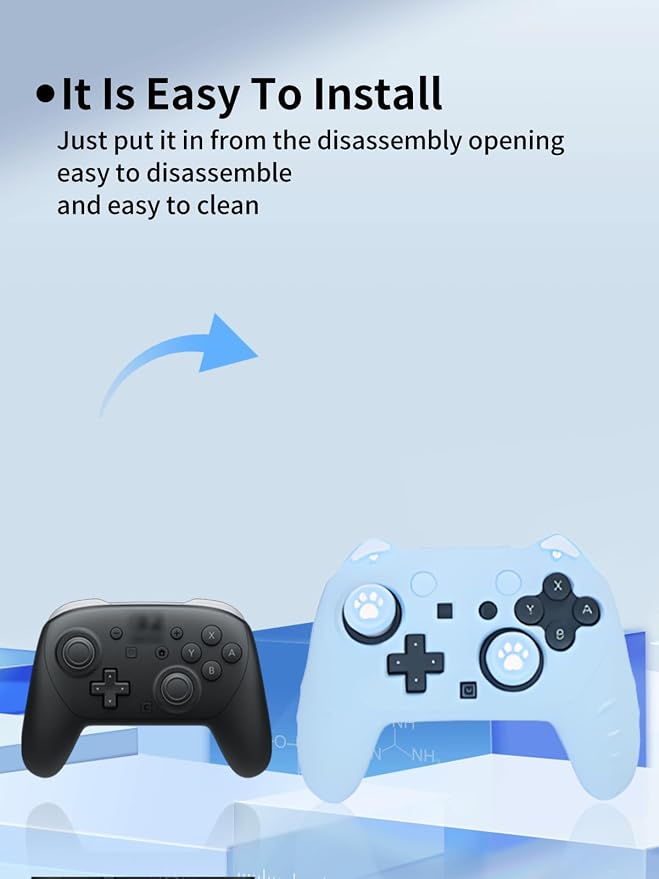 Case for Nintendo Switch 2 Pro ControllerUYRUREL Premium Sillence MaterialShock-Absorbing and Anti Drop Protection Soft Shellwith Stickers and Thumb GripsBlack.