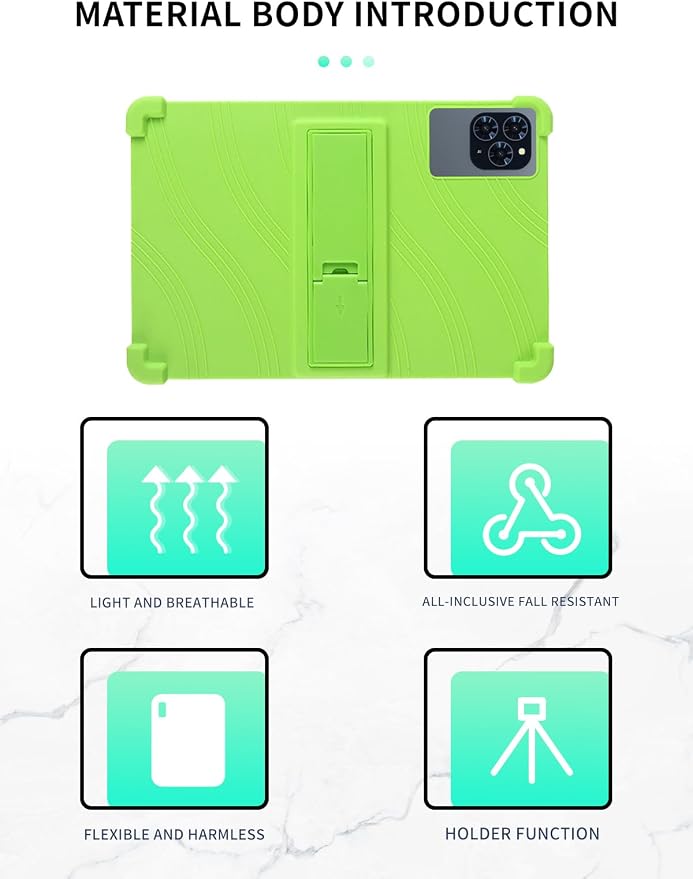 Case for KINGRID T90 11 inch Android 16 TabletWUNIAK Shock Proof Lightweight Stand Rubber Shell Protective CoverKids Friendly Soft Silicone Adjustable Stand CoverBlack