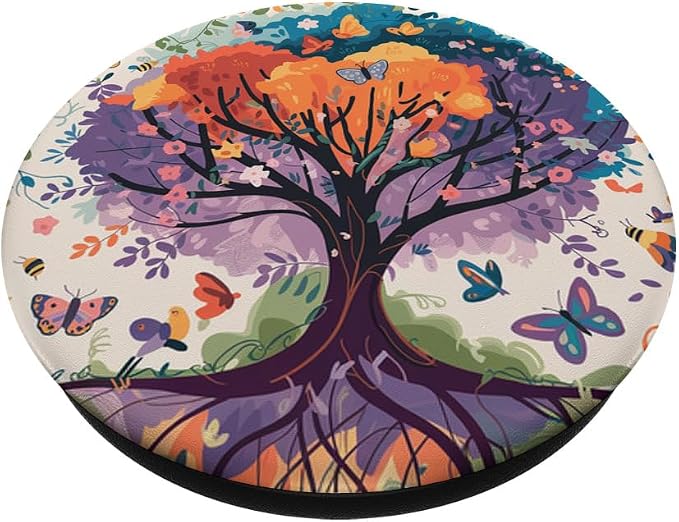 Vibrant Tree of Life | Colorful Watercolor Design PopSockets PopWallet for MagSafe