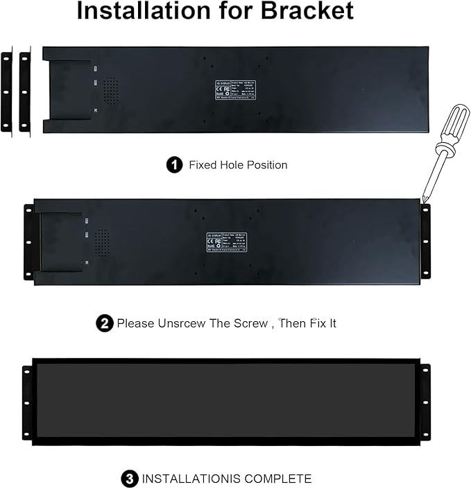 VSDISPLAY 24 Inch Ultra Digital Signage 1920x360 Resolution IPS Display,Auto-Copy Autoplay from USB, Screen Rotation & Split Screen for Supermarket,Retail Store,Restaurant,Mall