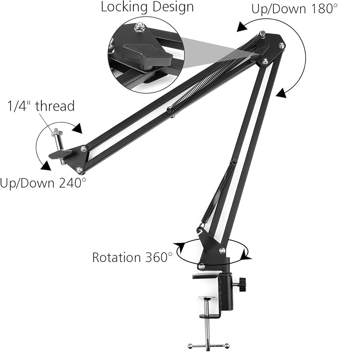 Photo Copy Pico Projector StandChromlives Overhead Tripod Video Stand for PhoneAdjustable Tabletop Overhead Phone MountGooseneck Mini Tripod Stand for Teaching Streaming Baking Crafting